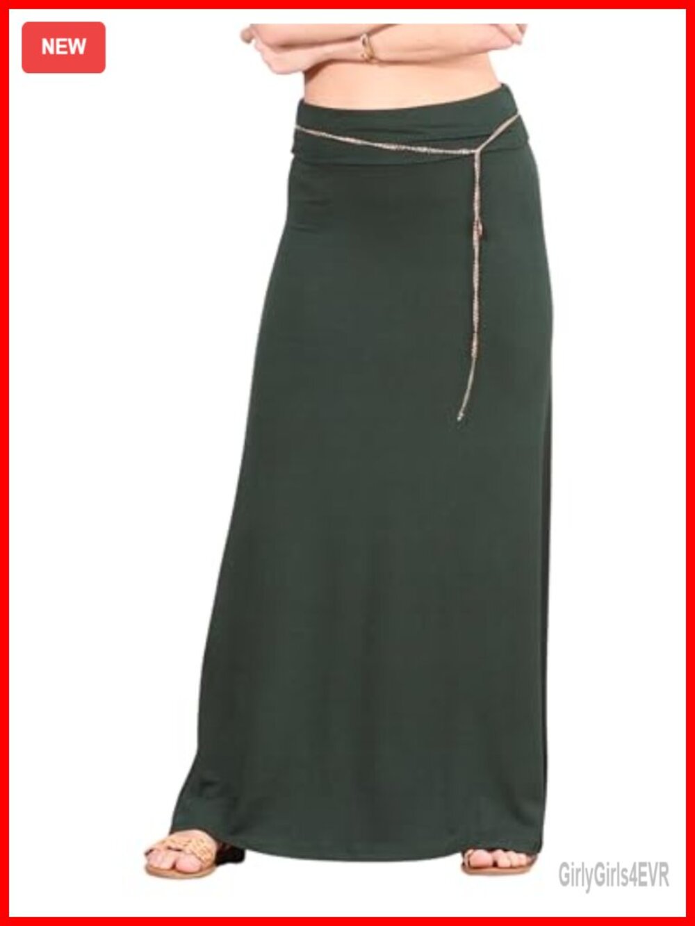 Women's Long Maxi Skirt A-Line Flowy High Rise Stretch